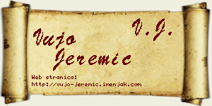 Vujo Jeremić vizit kartica